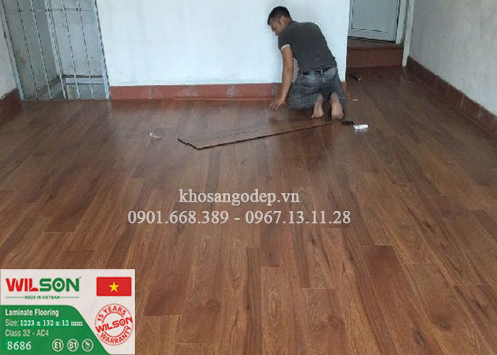 Sàn gỗ Wilson 8686 tại Hưng Yên