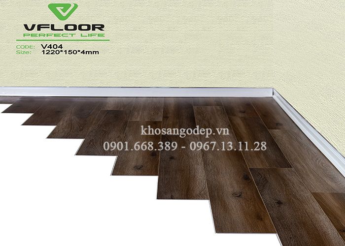 Sàn Nhựa Vfloor V404 - Công Nghệ Đức - Bảo Hành - Giá Rẻ