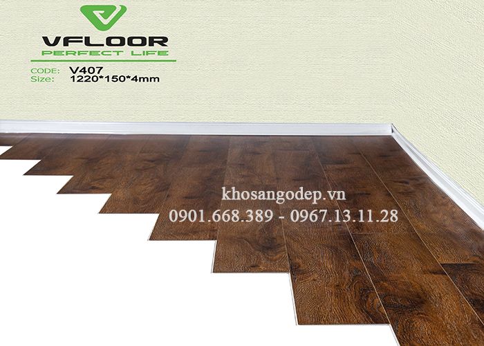 Sàn nhựa giả gỗ Vfloor V407