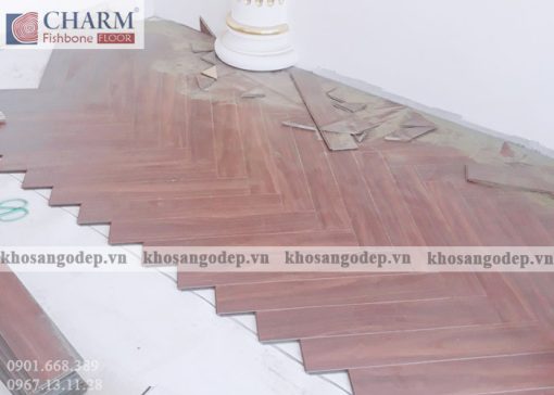 Sàn gỗ xương cá Charm C03 tại Hà Nội