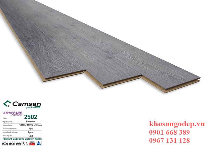 Sàn gỗ Camsan 12mm 2502 tại Hà Nội