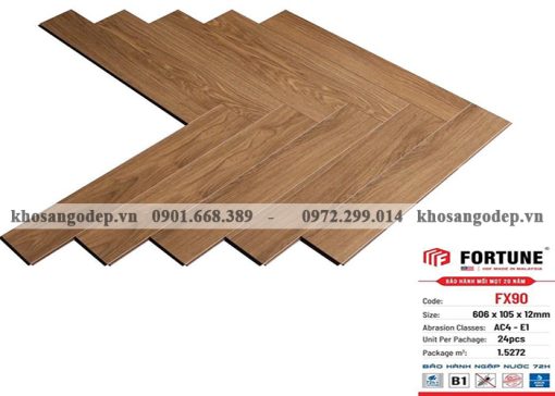 Sàn gỗ xương cá Fortune FX90