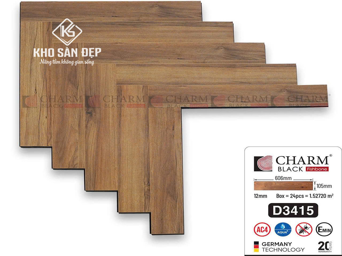 Sàn Gỗ Xương Cá Charm D3415